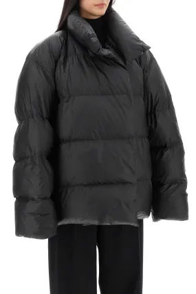 Balenciaga maxi wrap puffer jacket in coated nylon