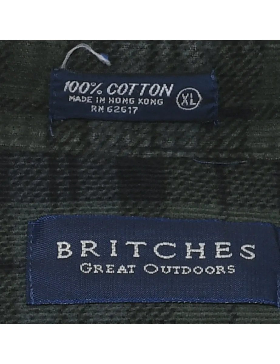 Britches Corduroy Checked Shirt - XL
