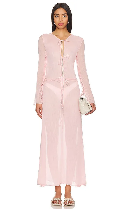 Bubish Charlotte Sheer Dress in Blush