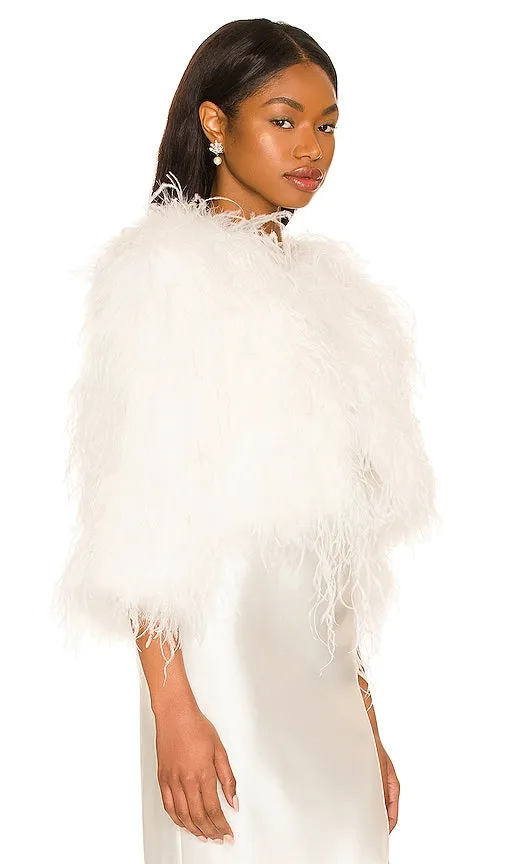 Bubish Dahlia Feather Jacket in White