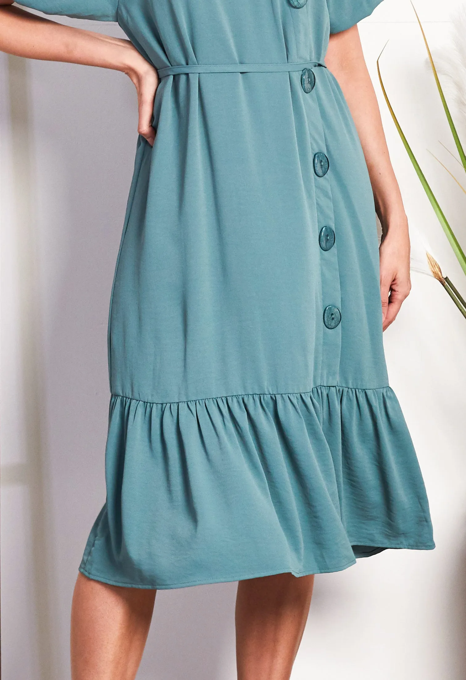 Casual Puff Sleeve Dress