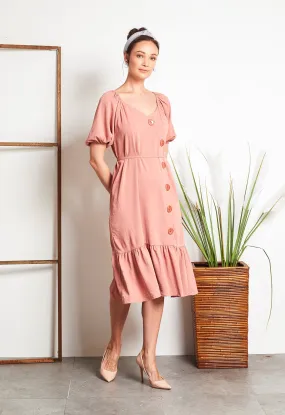 Casual Puff Sleeve Dress
