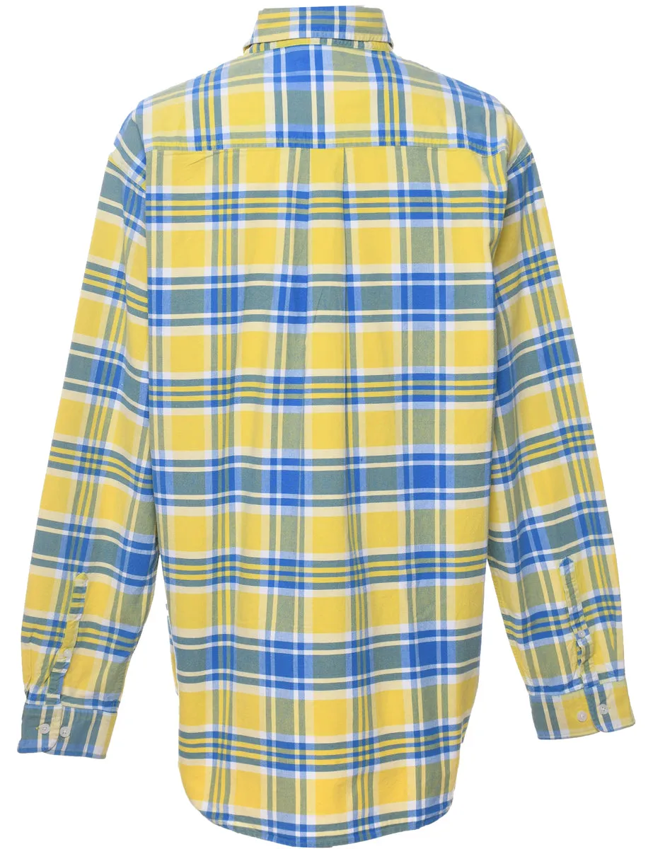 Checked Denim Shirt - L