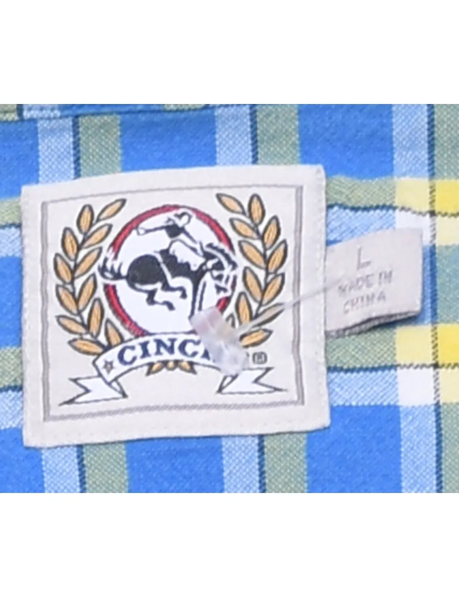 Checked Denim Shirt - L