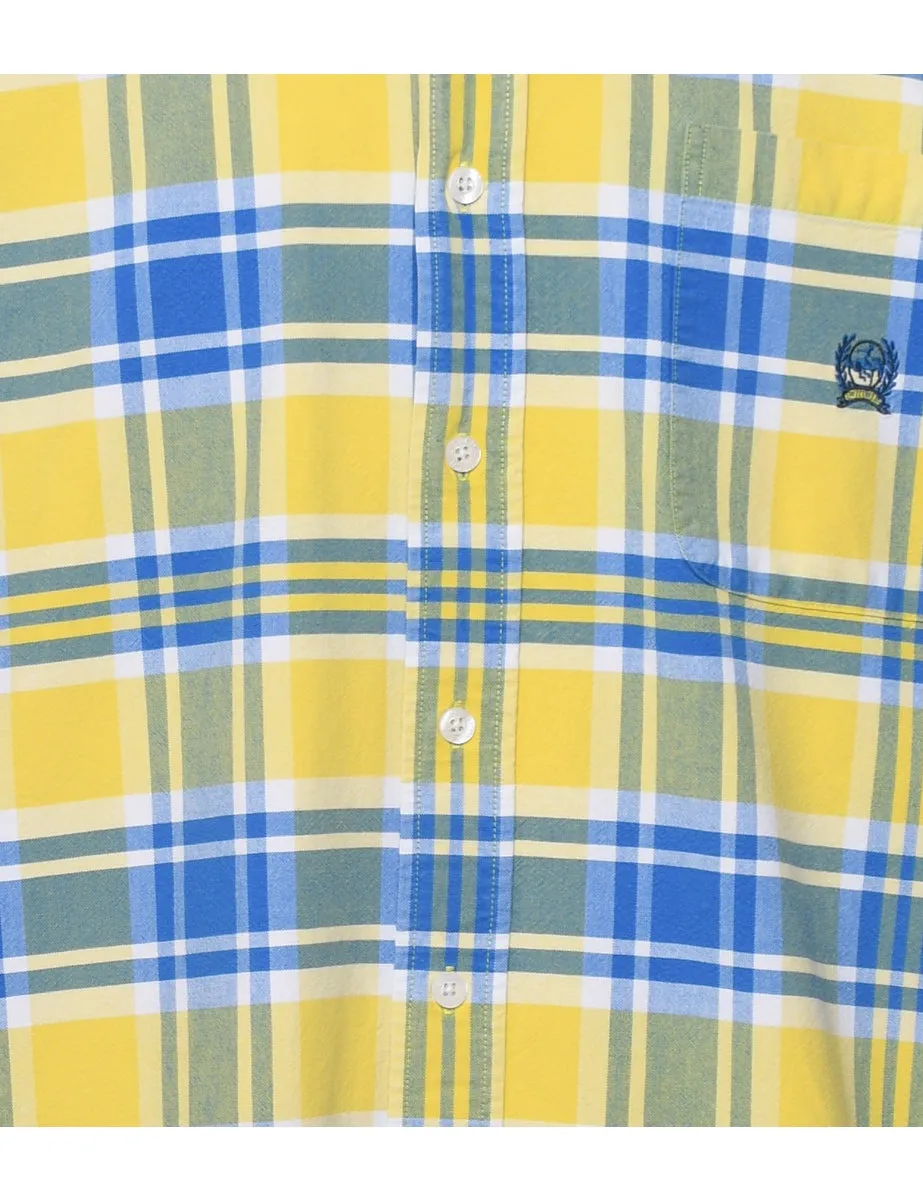 Checked Denim Shirt - L
