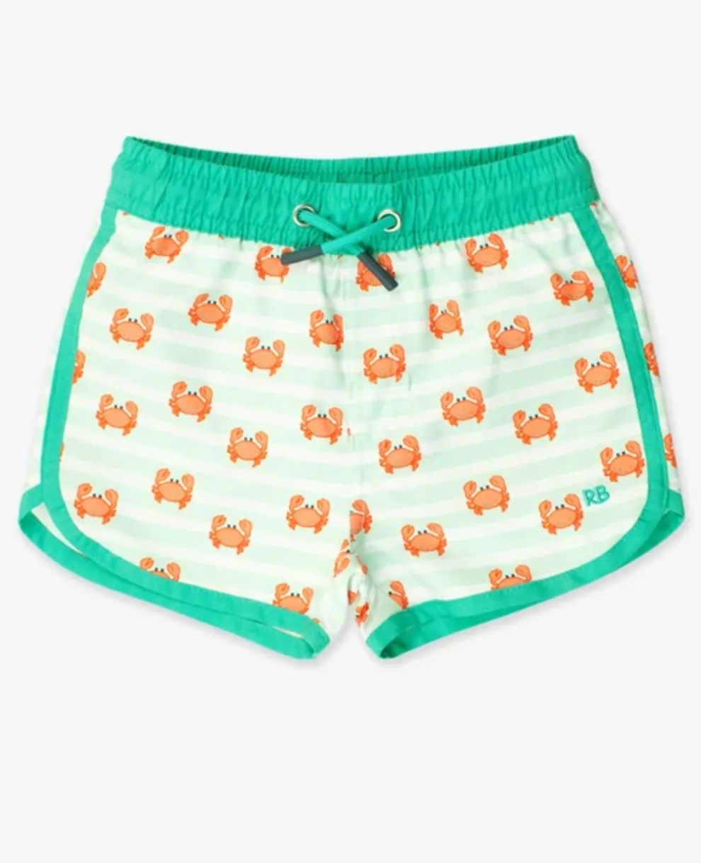 Crabby Cove Dolphin Hem Swim Trunks