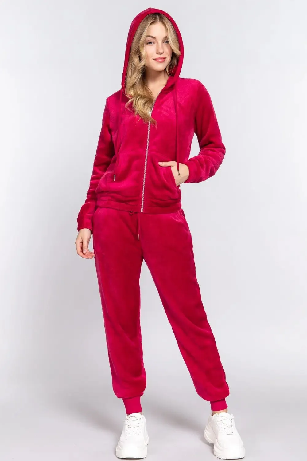 Don't You Want Me Faux Fur Hoodie Jacket and Pants Set