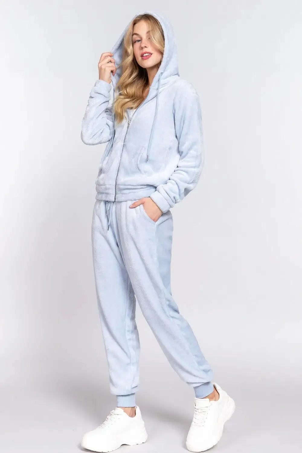 Don't You Want Me Faux Fur Hoodie Jacket and Pants Set