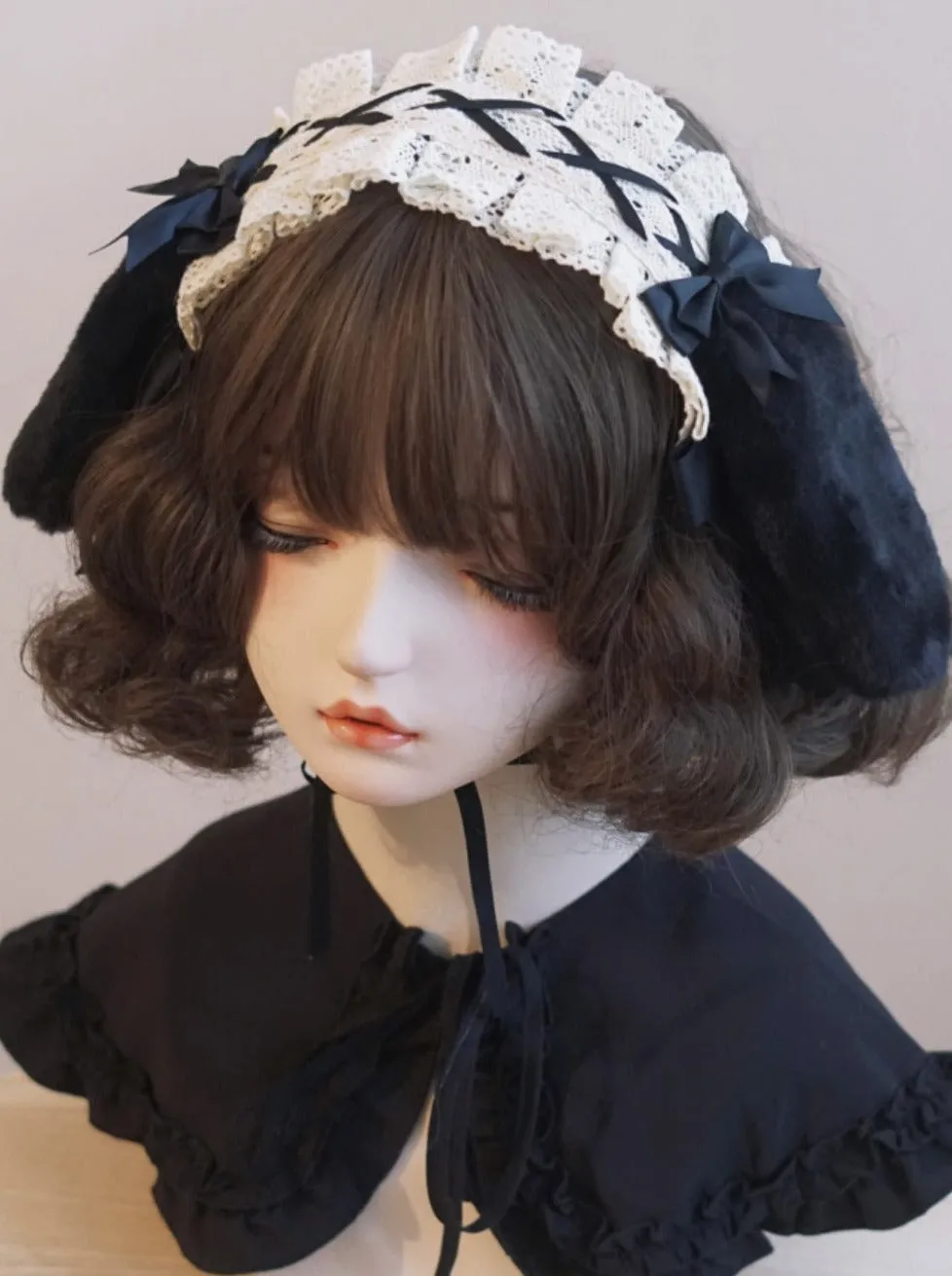 Fur Lace Hair Bunny Band