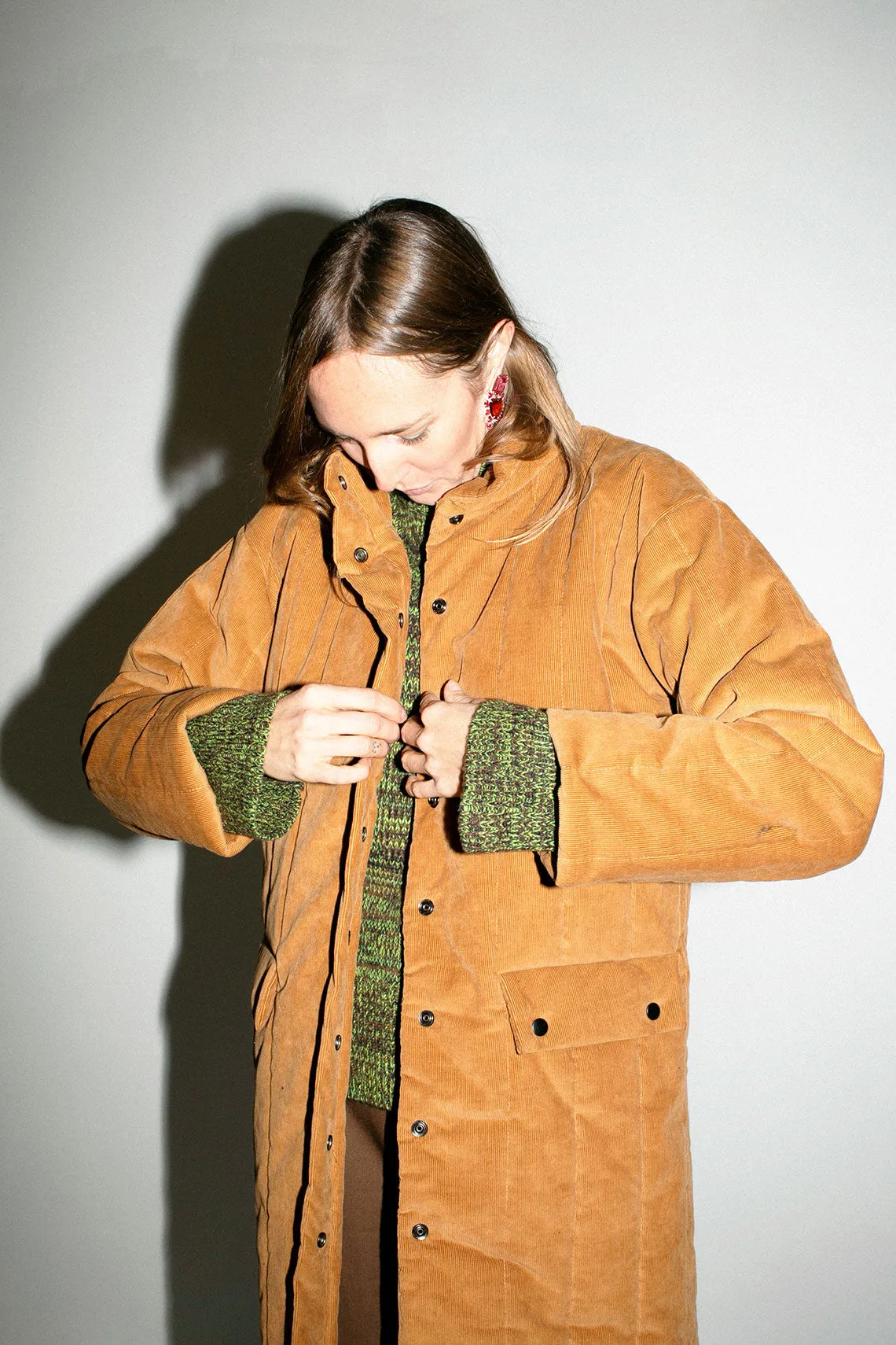 Ginger Corduroy Puffer Coat