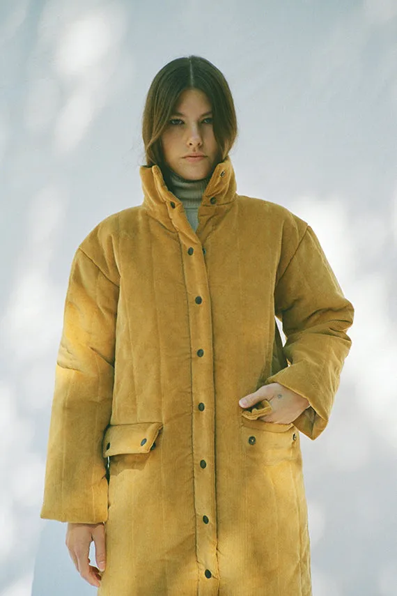 Ginger Corduroy Puffer Coat