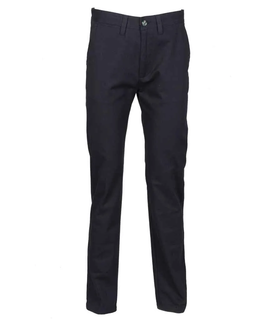 Henbury 65/35 Flat Fronted Chino Trousers | Navy