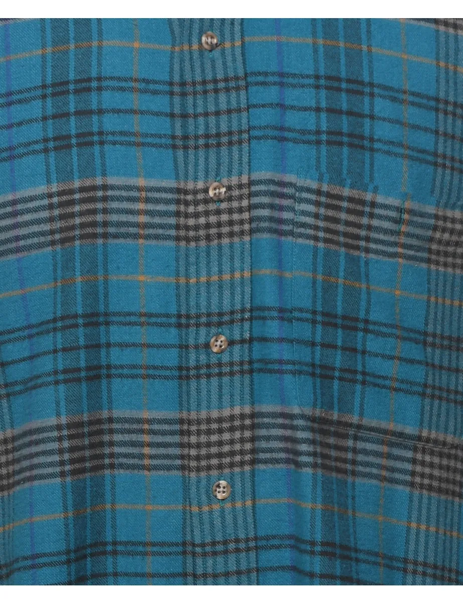 High Sierra Checked Blue Flannel Shirt - L