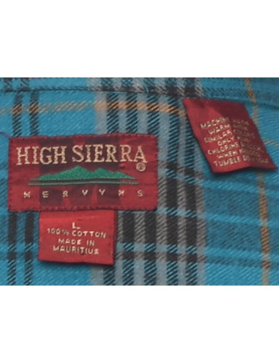 High Sierra Checked Blue Flannel Shirt - L