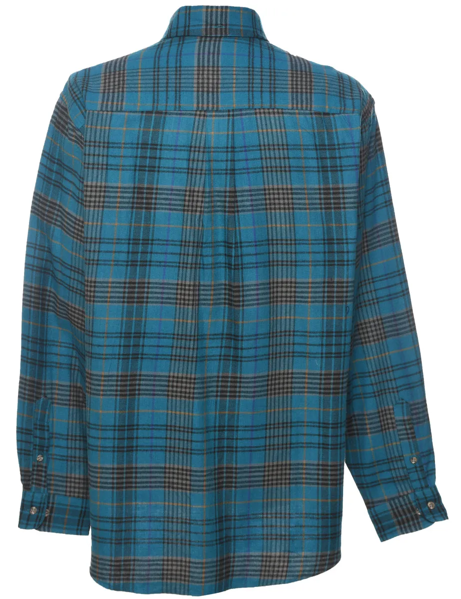 High Sierra Checked Blue Flannel Shirt - L