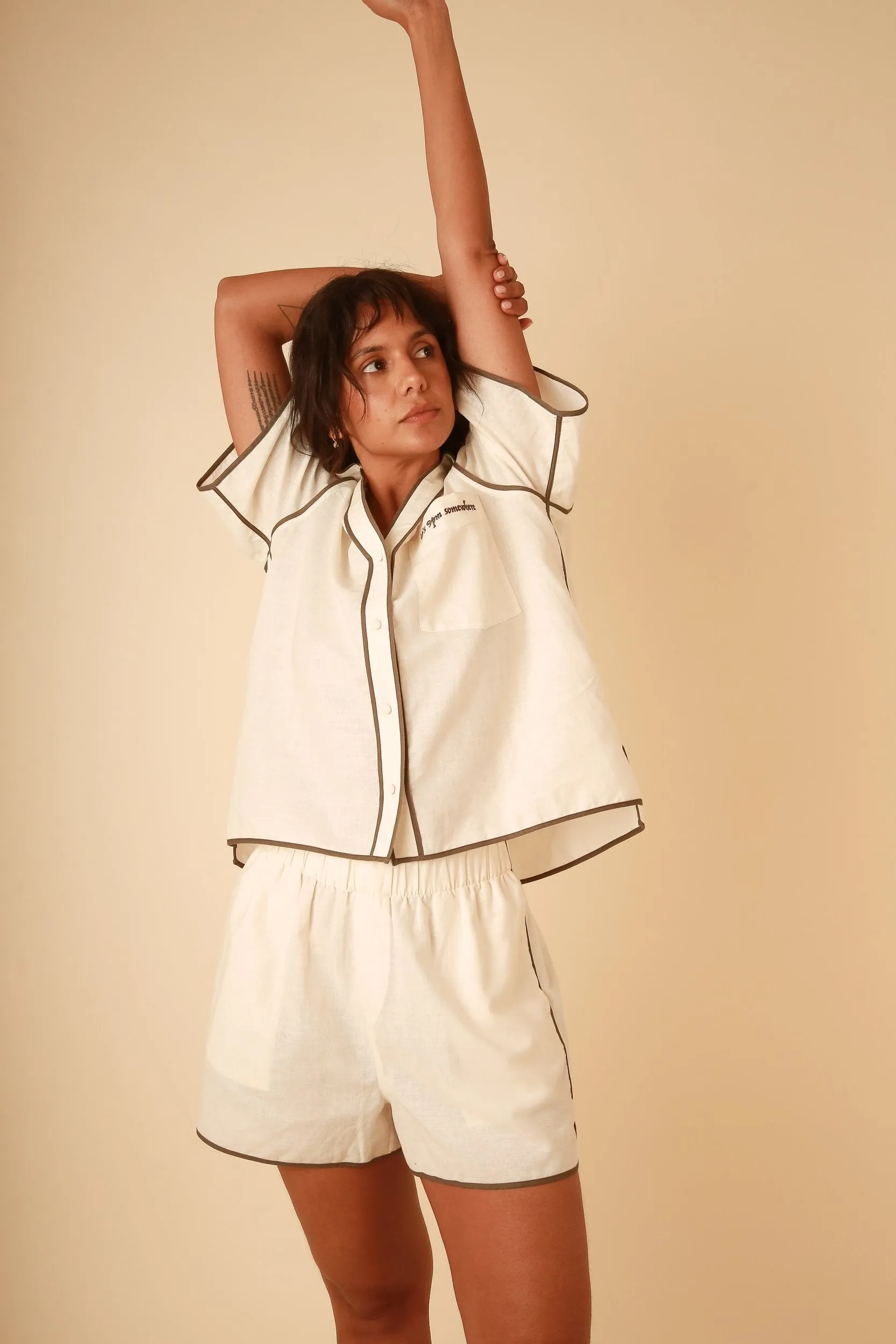 Matilda Cream Linen Set