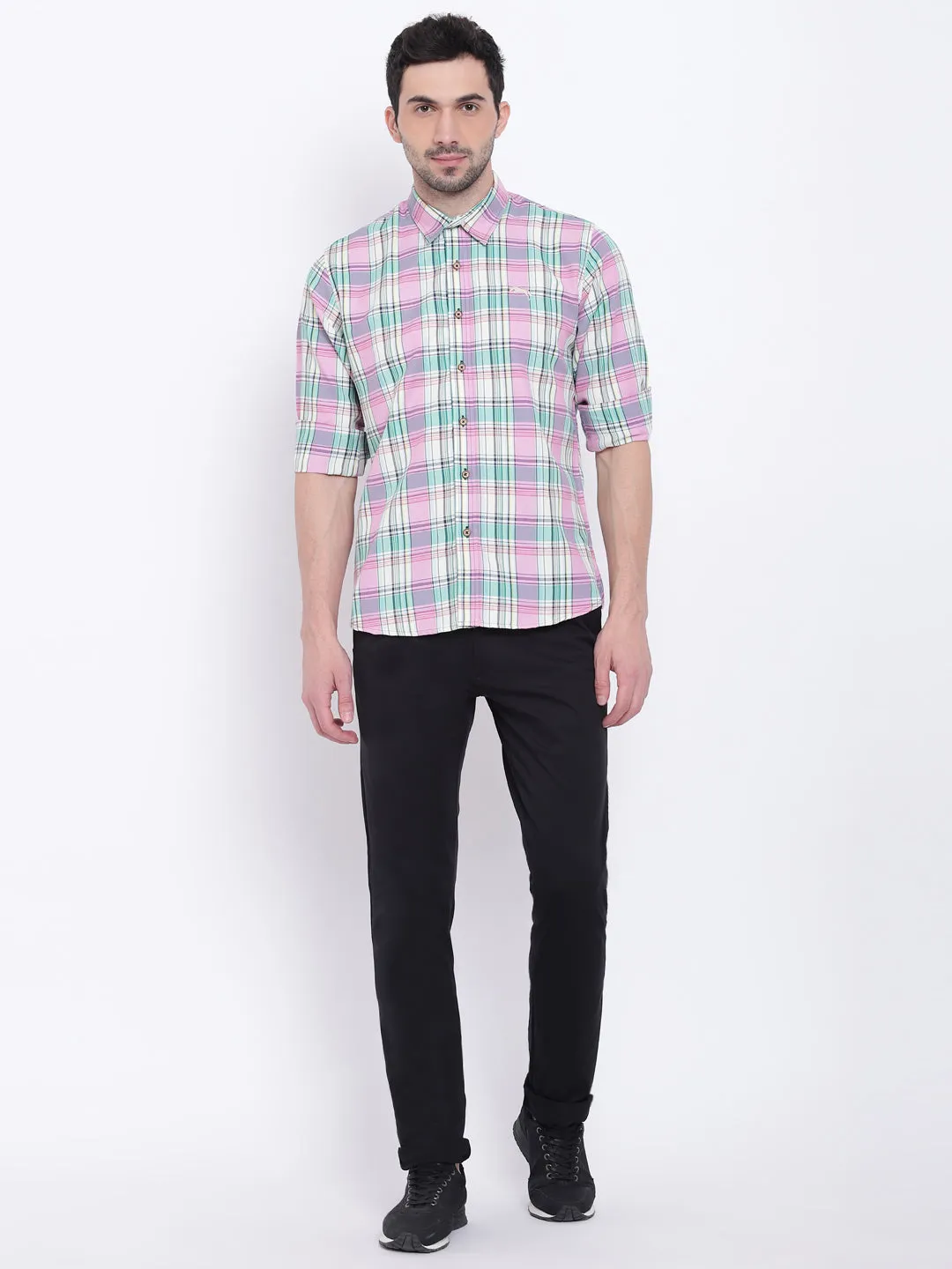 Men Casual Checked Multi Shirts