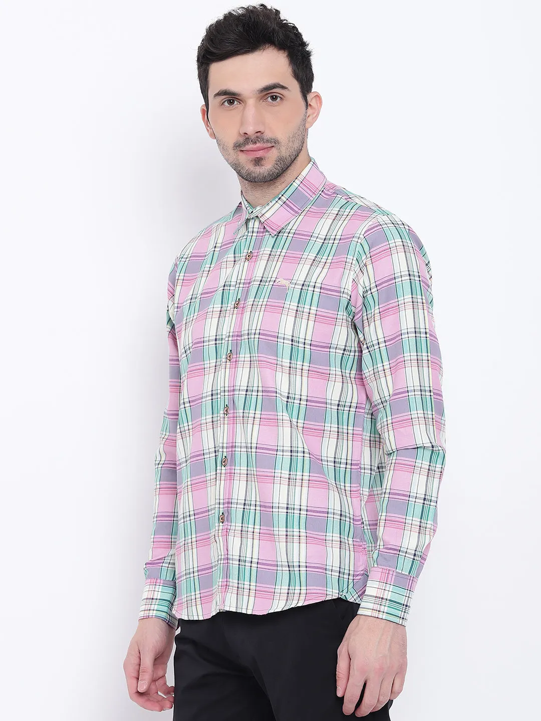 Men Casual Checked Multi Shirts