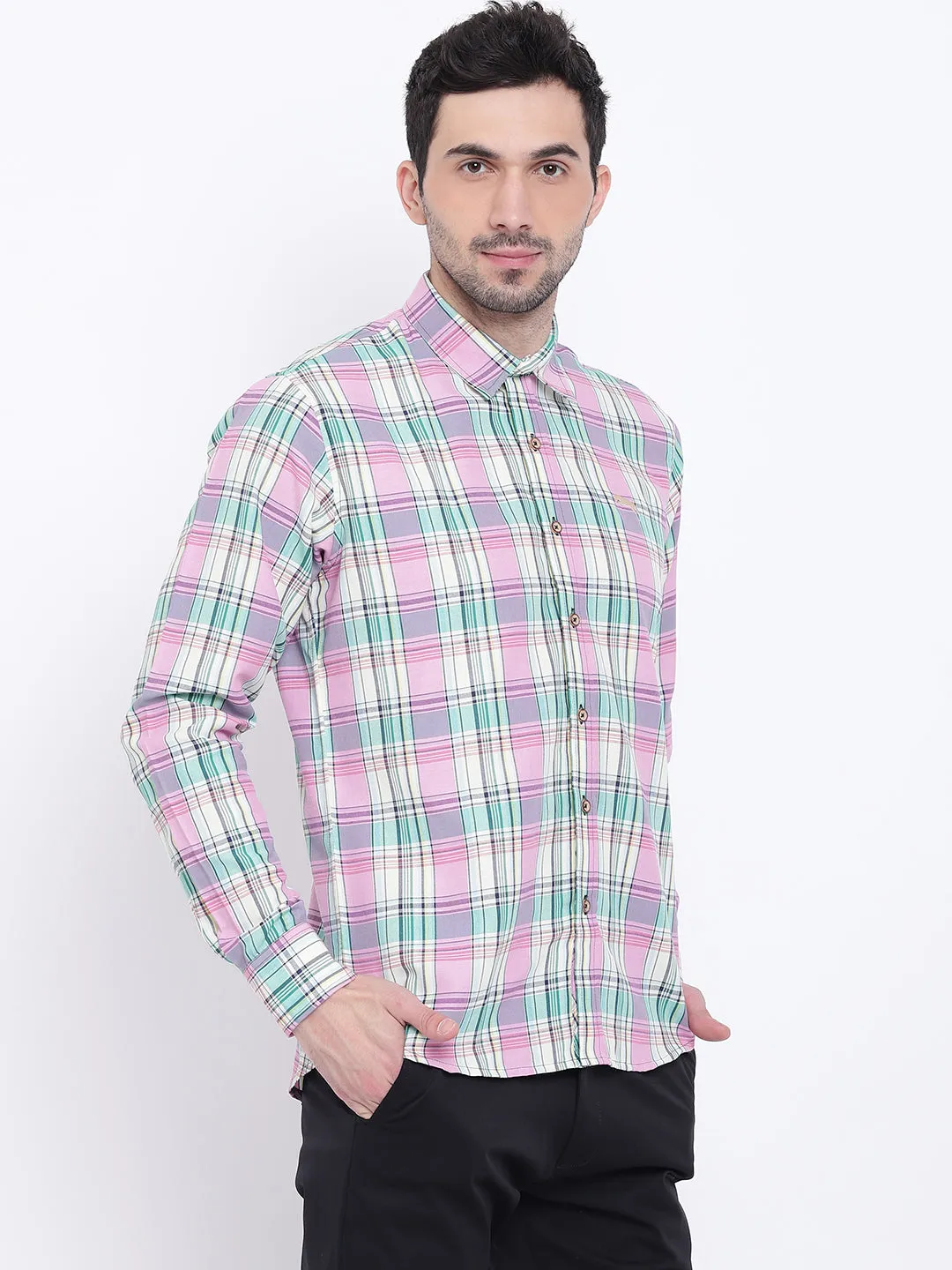 Men Casual Checked Multi Shirts