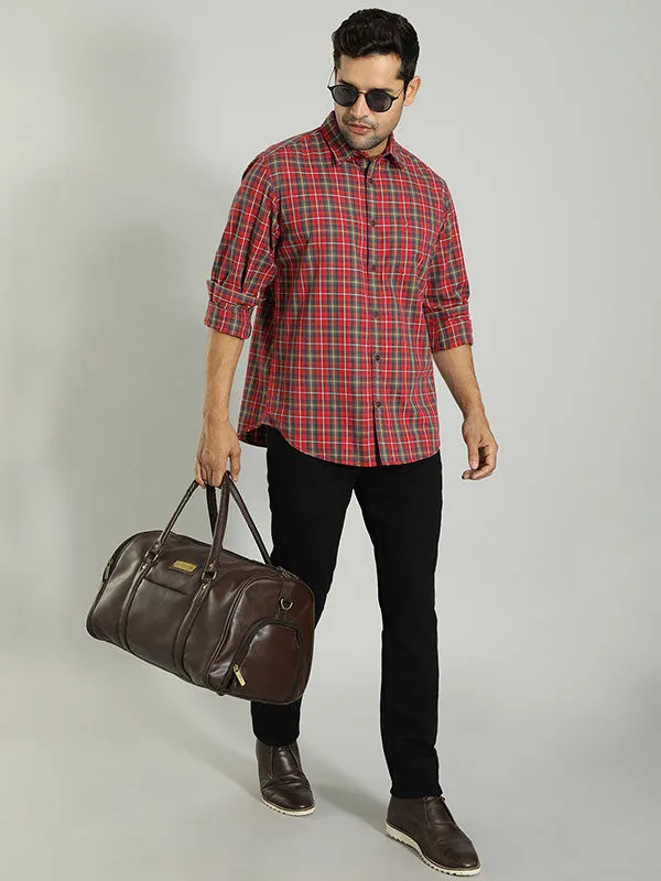 Men Checked Full Sleeve Cotton Shirt