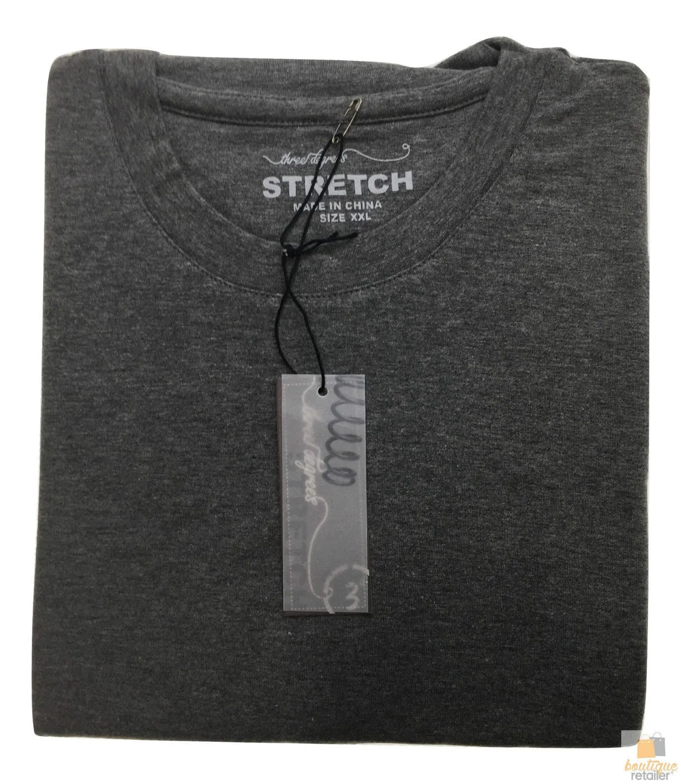 Mens COTTON STRETCH T-SHIRT Tee Top Plain Blank Adults Slim Skinny Fitted