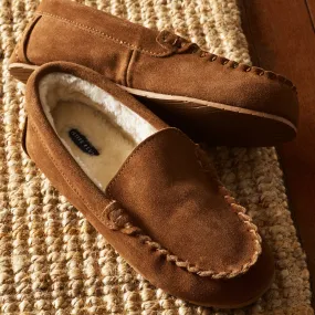 Men's Tan Suede Slipper