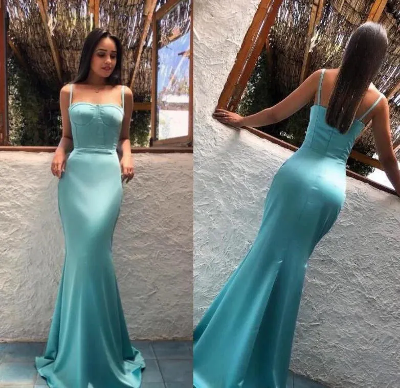 Mermaid Evening Dresses Long Straps Fashionable Prom Dresses Modern