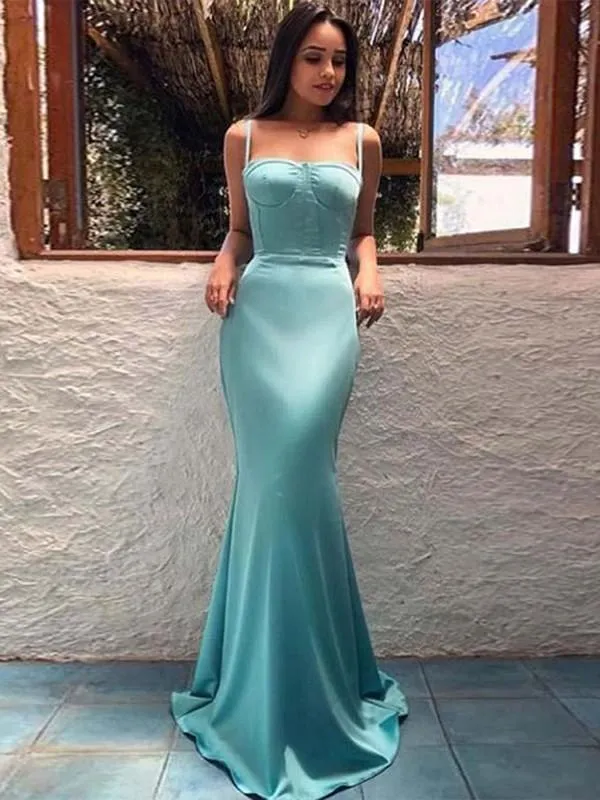 Mermaid Evening Dresses Long Straps Fashionable Prom Dresses Modern