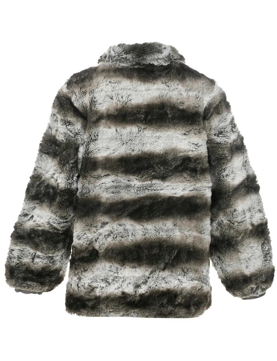 Multi-colour Faux Fur Jacket - M