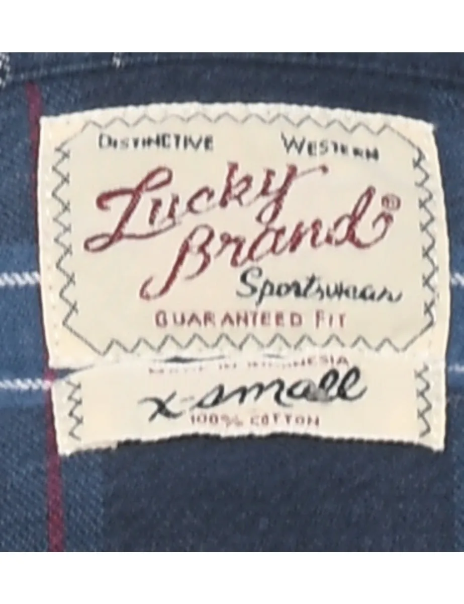 Navy Checked Shirt - S