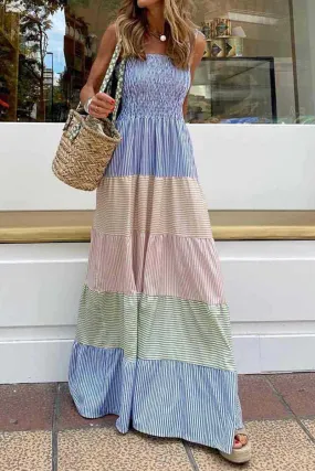 Off Shoulder All Trendy Print Maxi Dress