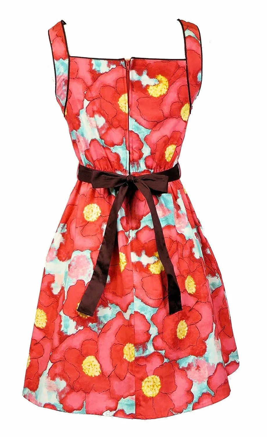 Retrolicious 1950's Style Dress in Red Poppy Cotton