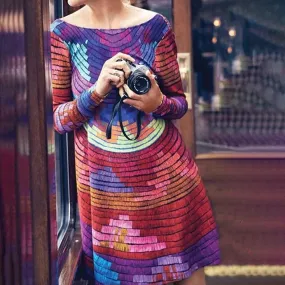 TastyHottie - Multicolored Abstract Print Dress