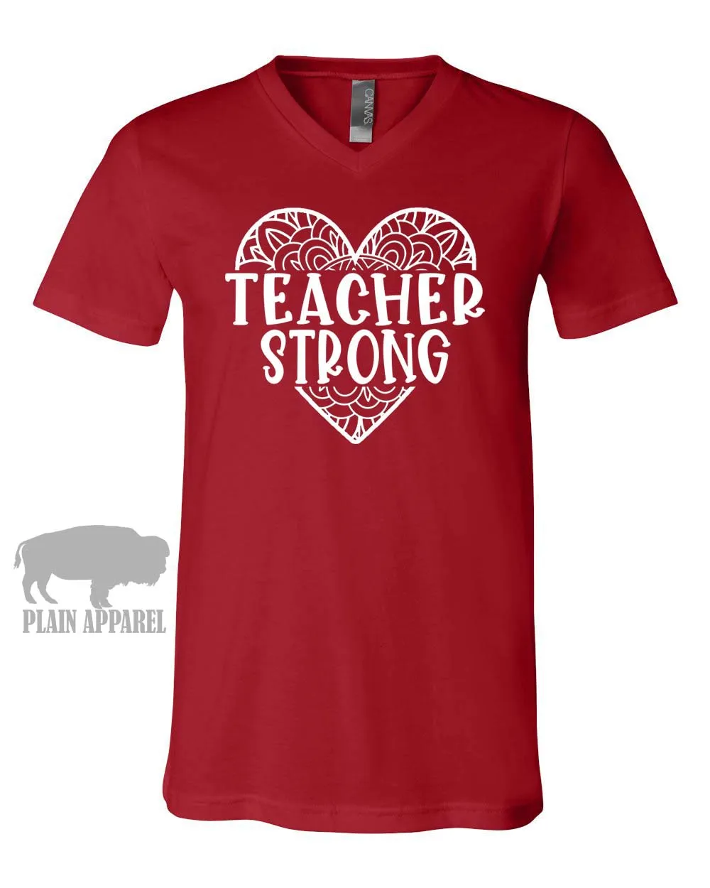 Teacher Strong V-Neck Tee