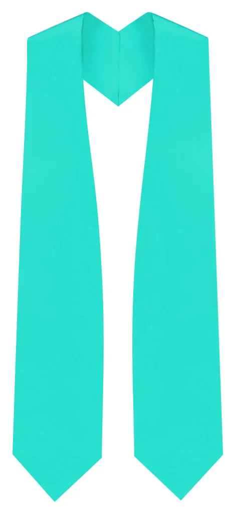 Turquoise Graduation Stole - Turquoise College & High School Stoles