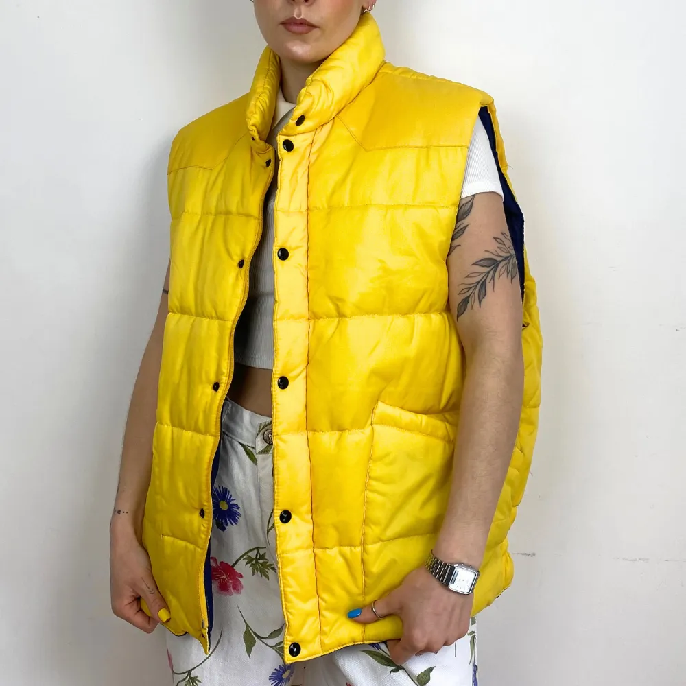Yellow Puffer Bodywarmer - LARGE