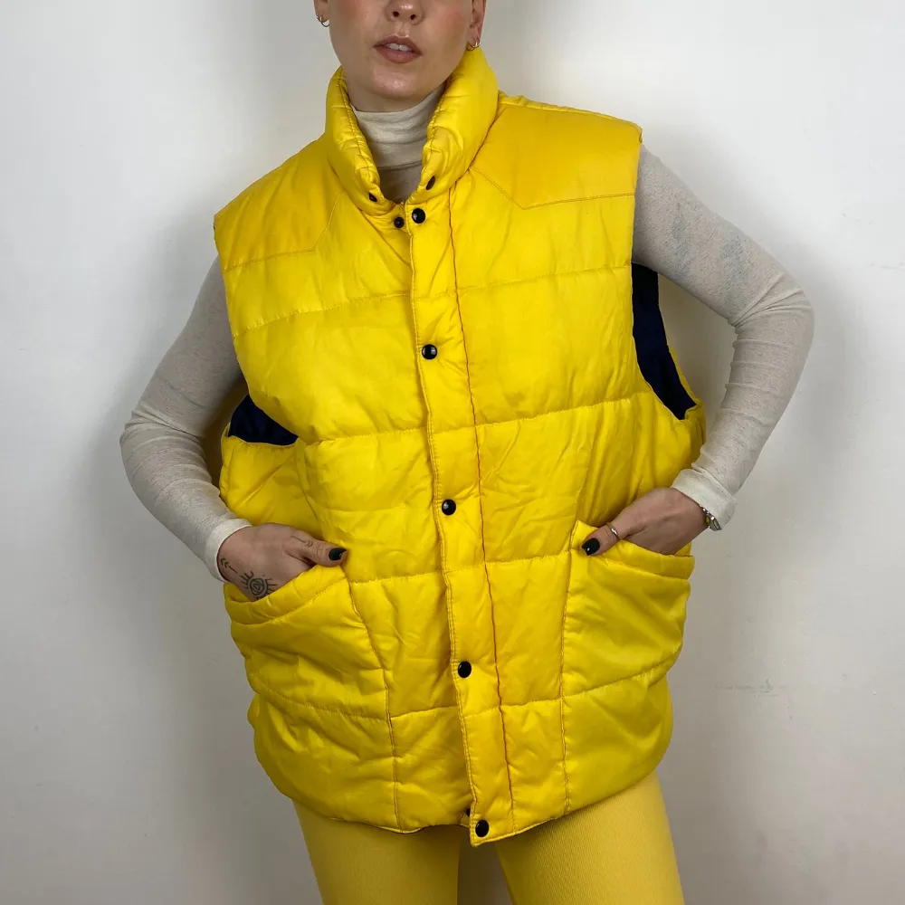 Yellow Puffer Bodywarmer - LARGE